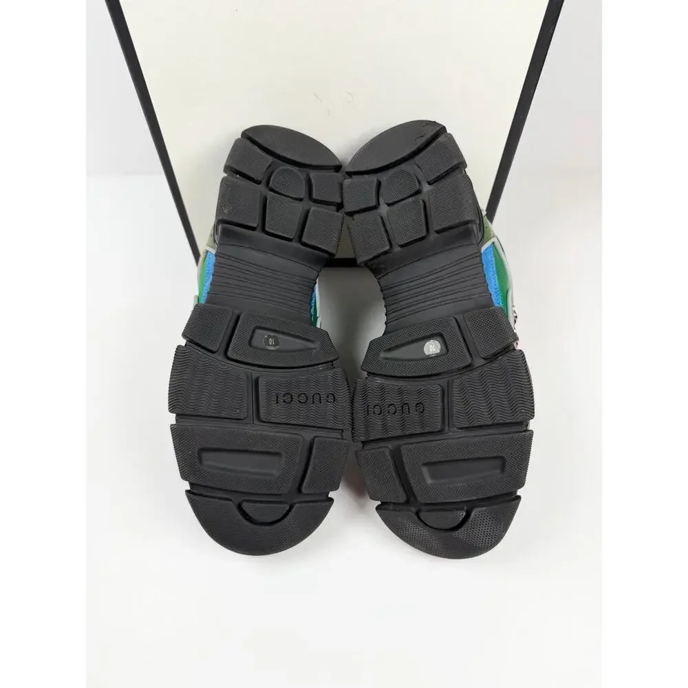 Size 10.5US - Gucci Flashtrek Blue Green Sneakers